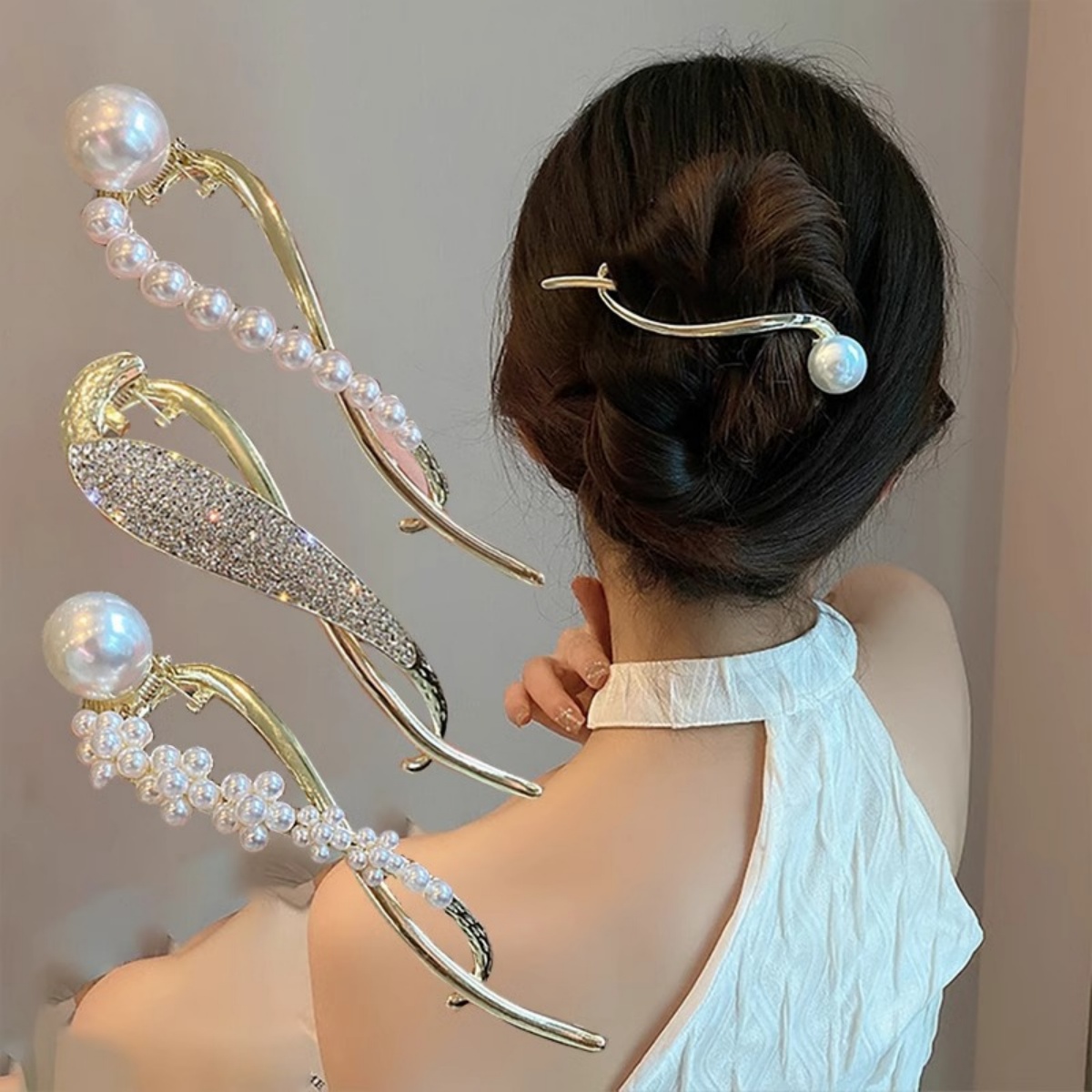 Elegant Glitter Pearl Hair Cli - Korean Lifestyle & Kids Boutique บทวิจารณ์และราคา