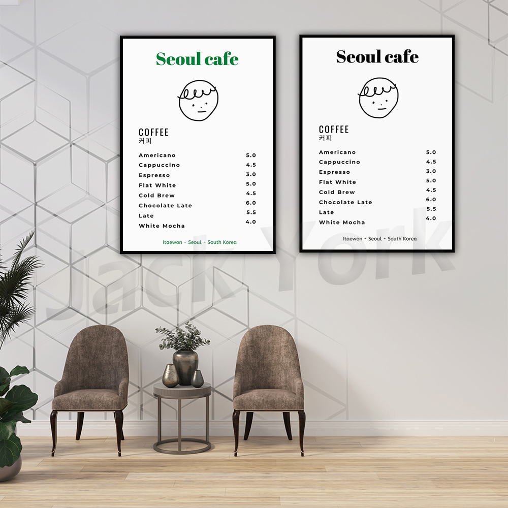 Seoul Cafe Print Wall Art Prin - South Korea Lifestyle บทวิจารณ์และราคา