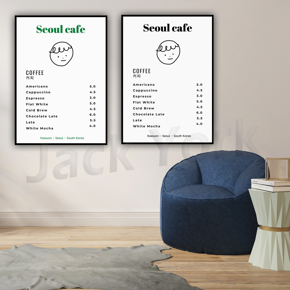 Seoul Cafe Print Wall Art Prin - South Korea Lifestyle บทวิจารณ์และราคา