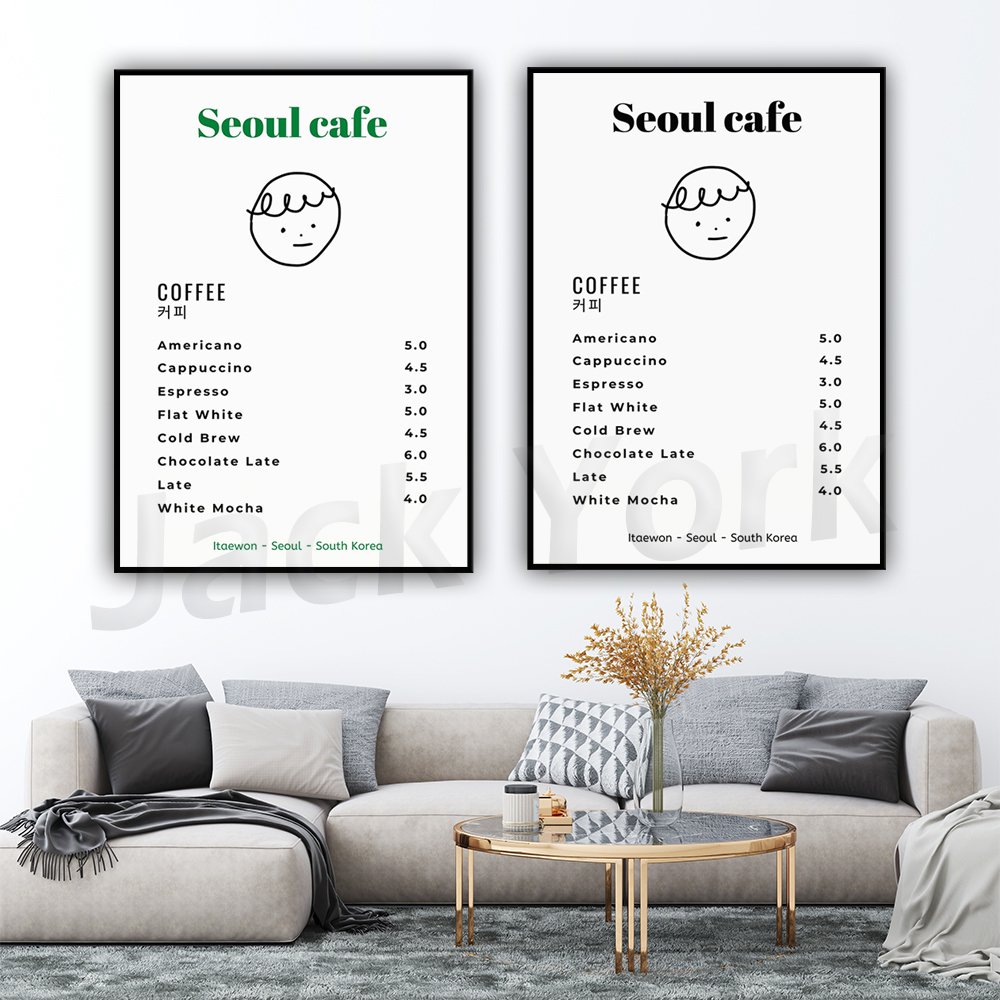 Seoul Cafe Print Wall Art Prin - South Korea Lifestyle บทวิจารณ์และราคา