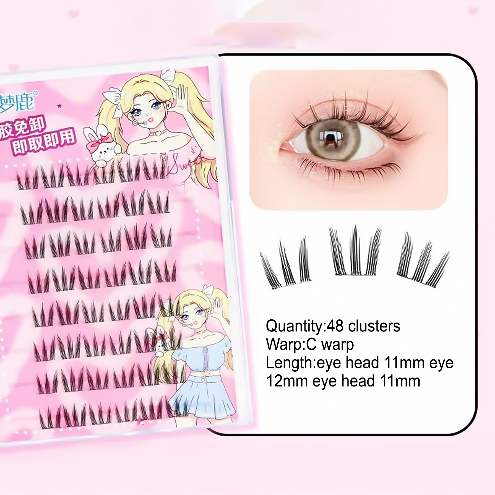 Women DIY Curling Eyelash Clus - Korean Daily Lifestyle บทวิจารณ์และราคา