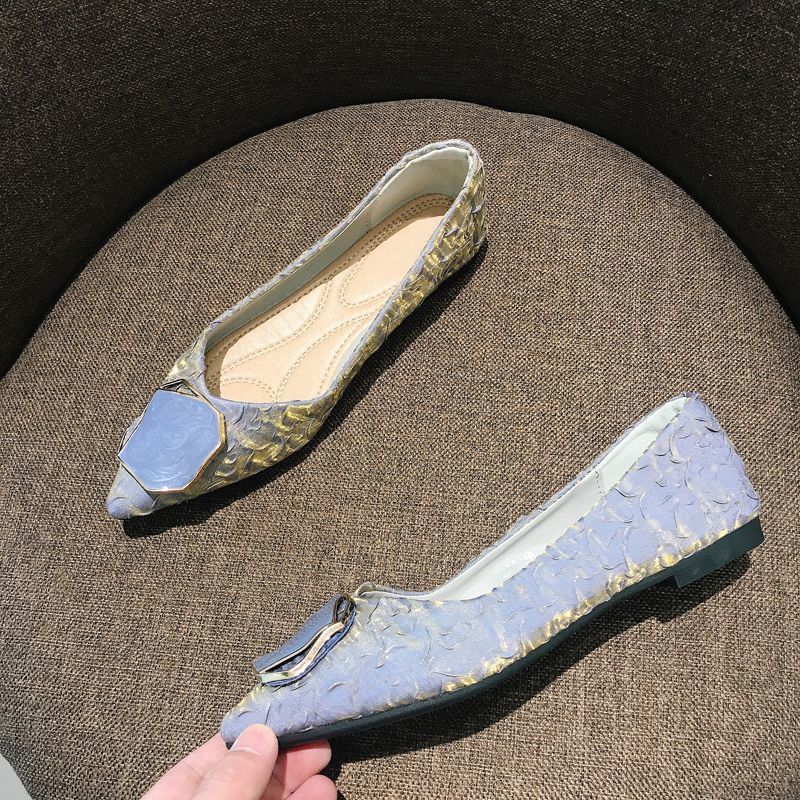Women's Shoes Flat Pointed Toe - Korean Daily Lifestyle บทวิจารณ์และราคา