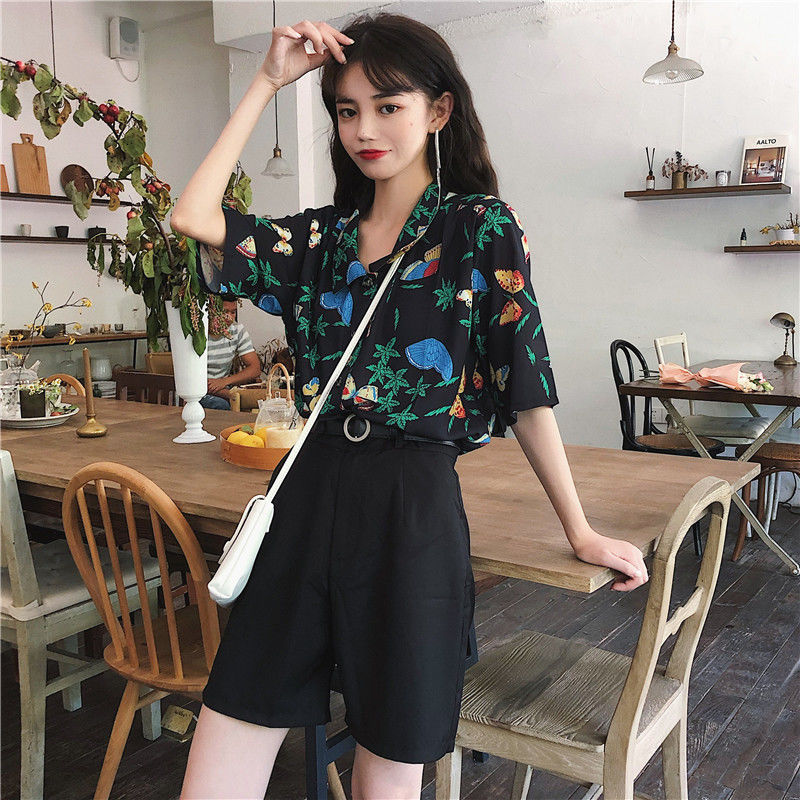 Shirts Women Corduroy Patch Po - Korean Daily Lifestyle บทวิจารณ์และราคา